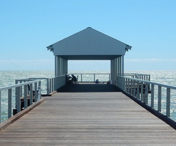 New shelter at the end of Henley Beach Jetty
