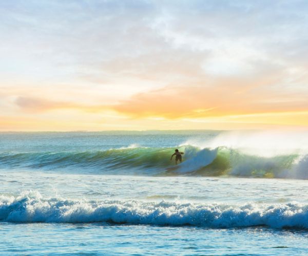 Surfing at Manly Beach NSW